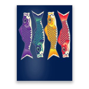 Bright Colorful Japanese Koi Carp Fish Poster