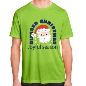 Blessed Christmas Joyful Season Santa Claus Adult ChromaSoft Performance T-Shirt