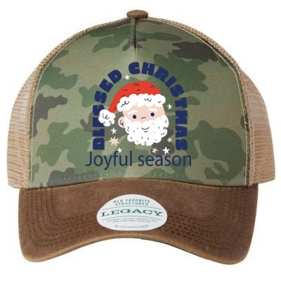 Blessed Christmas Joyful Season Santa Claus Legacy Tie Dye Trucker Hat