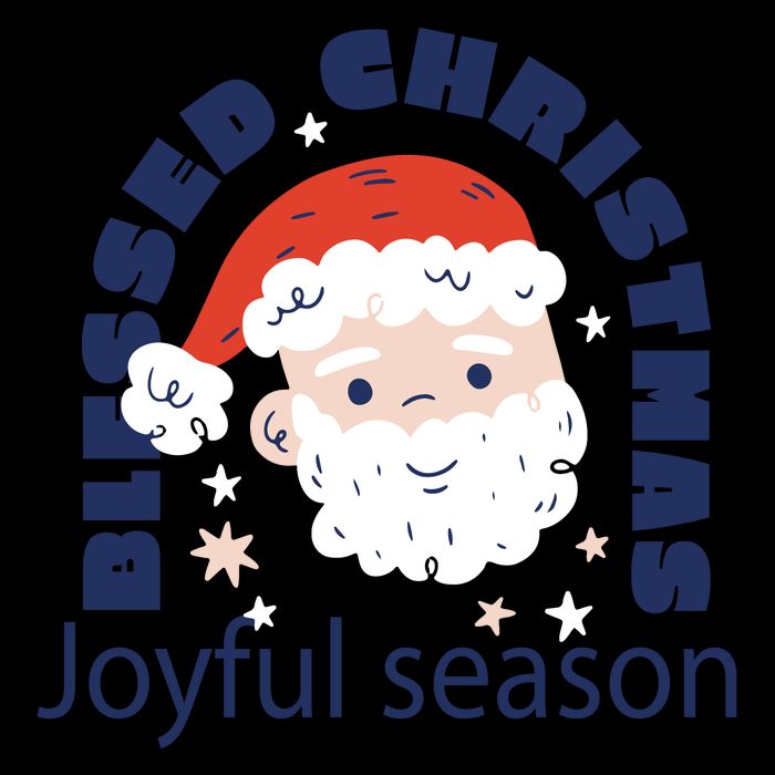 Blessed Christmas Joyful Season Santa Claus Bag