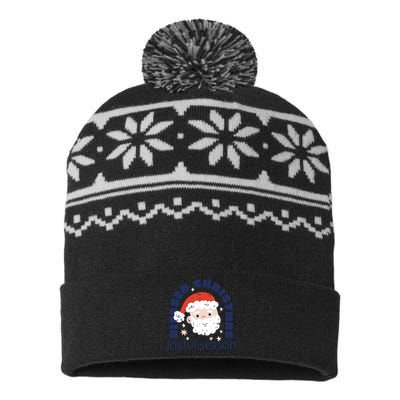 Blessed Christmas Joyful Season Santa Claus USA-Made Snowflake Beanie