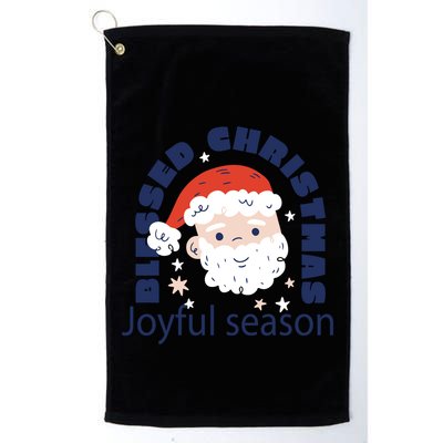 Blessed Christmas Joyful Season Santa Claus Golf Towel