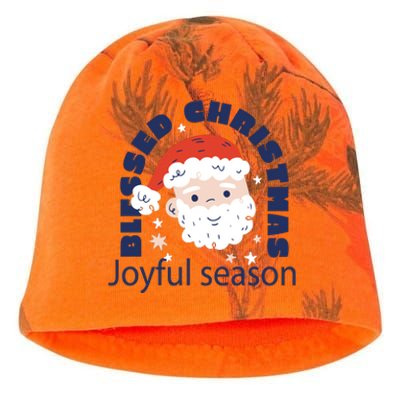 Blessed Christmas Joyful Season Santa Claus Kati - Camo Knit Beanie