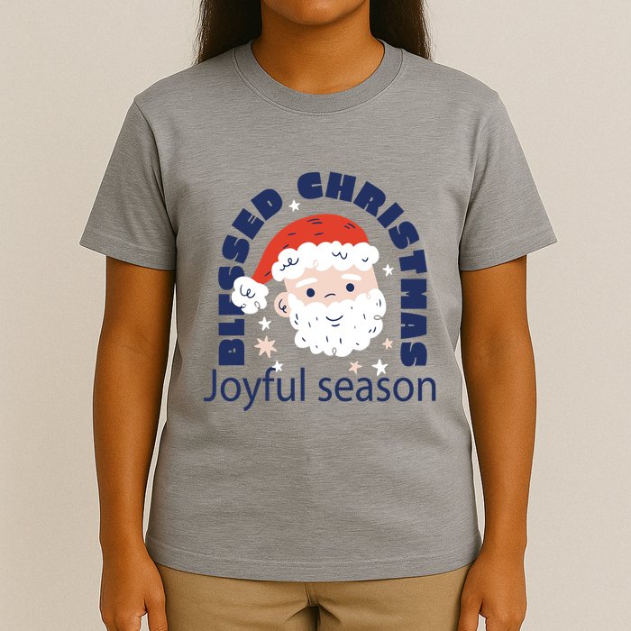 Blessed Christmas Joyful Season Santa Claus T-Shirt