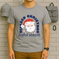 Blessed Christmas Joyful Season Santa Claus T-Shirt