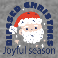 Blessed Christmas Joyful Season Santa Claus T-Shirt