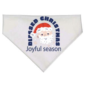 Blessed Christmas Joyful Season Santa Claus USA-Made Doggie Bandana