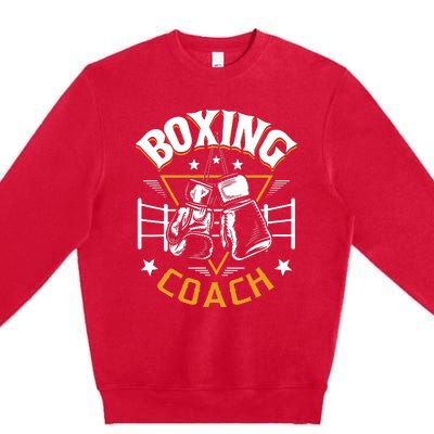 Boxing Coach Kickboxing Kickboxer Gym Boxer Premium Crewneck Sweatshirt