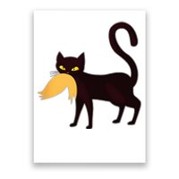 Black Cat Kamala Harris With Trump Hair Sarcastic Anti Trump Poster