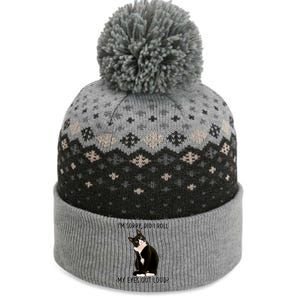 Black Cat Kitten I'm Sorry Did I Roll My Eyes Out Loud Funny Gift The Baniff Cuffed Pom Beanie