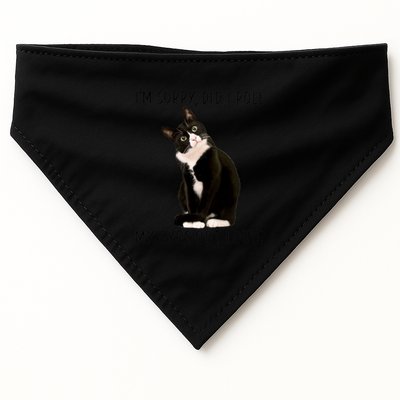 Black Cat Kitten I'm Sorry Did I Roll My Eyes Out Loud Funny Gift USA-Made Doggie Bandana