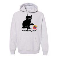 Black Cat Knock Over Trump Elephant Hair 2024 November 5th Premium Hoodie