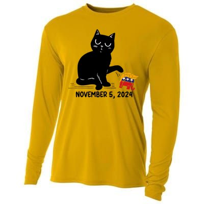 Black Cat Knock Over Trump Elephant Hair 2024 November 5th Cooling Performance Long Sleeve Crew