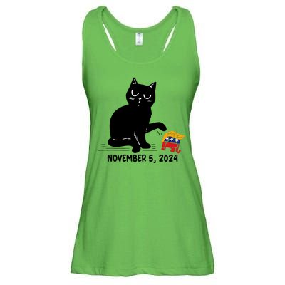 Black Cat Knock Over Trump Elephant Hair 2024 November 5th Ladies Essential Flowy Tank