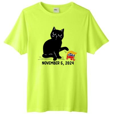 Black Cat Knock Over Trump Elephant Hair 2024 November 5th Tall Fusion ChromaSoft Performance T-Shirt