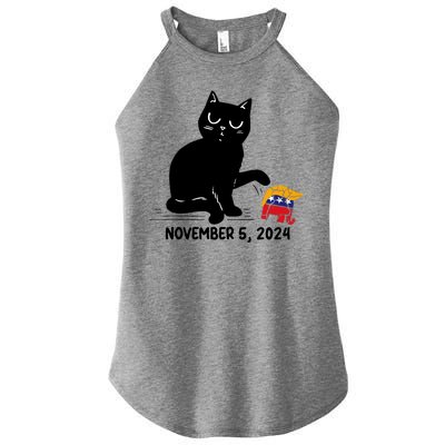 Black Cat Knock Over Trump Elephant Hair 2024 November 5th Women's Perfect Tri Rocker Tank