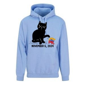 Black Cat Knock Over Trump Elephant Hair 2024 November 5th Unisex Surf Hoodie