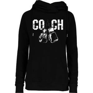 Boxing Coach Kickboxing Kickboxer Gym Boxer Womens Funnel Neck Pullover Hood