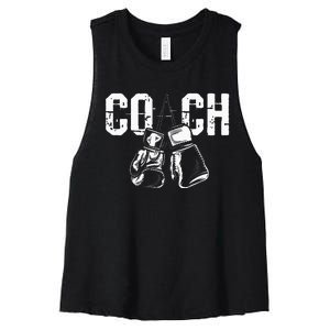 Boxing Coach Kickboxing Kickboxer Gym Boxer Women's Racerback Cropped Tank