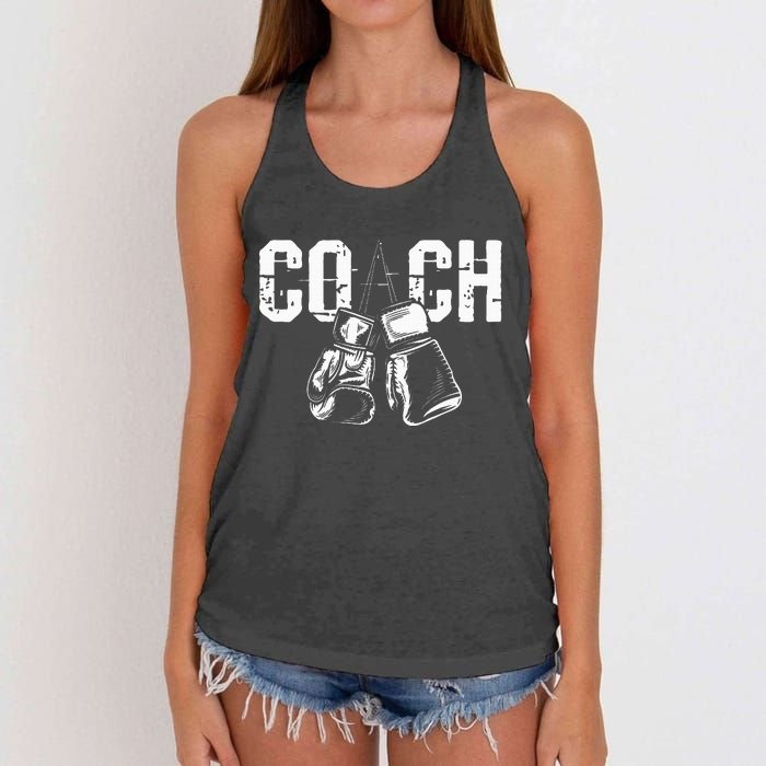 Boxing Coach Kickboxing Kickboxer Gym Boxer Women's Knotted Racerback Tank