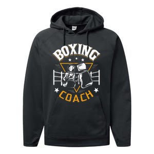 Boxing Coach Kickboxing Kickboxer Gym Boxer Performance Fleece Hoodie