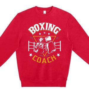 Boxing Coach Kickboxing Kickboxer Gym Boxer Premium Crewneck Sweatshirt