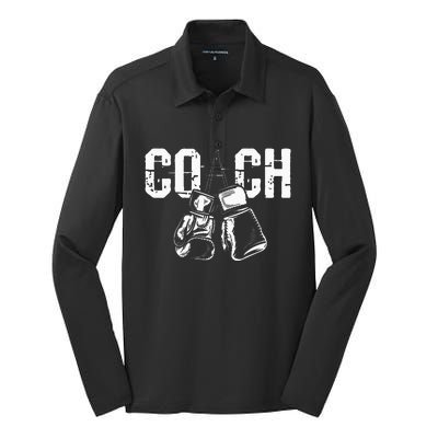 Boxing Coach Kickboxing Kickboxer Gym Boxer Silk Touch Performance Long Sleeve Polo