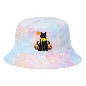 Black Cat Kamala Harris Halloween Trump Hair Sarcastic Tie Dye Newport Bucket Hat