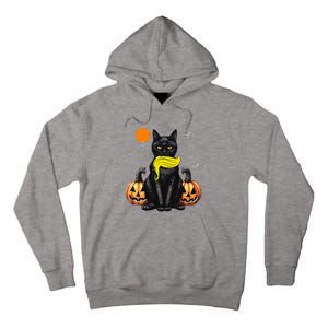 Black Cat Kamala Harris Halloween Trump Hair Sarcastic Tall Hoodie