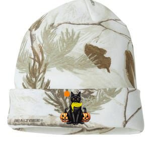 Black Cat Kamala Harris Halloween Trump Hair Sarcastic Kati Licensed 12" Camo Beanie