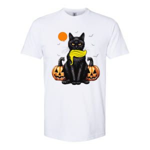 Black Cat Kamala Harris Halloween Trump Hair Sarcastic Softstyle CVC T-Shirt