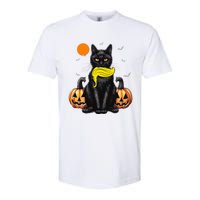 Black Cat Kamala Harris Halloween Trump Hair Sarcastic Softstyle CVC T-Shirt