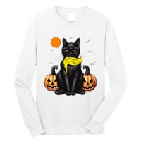 Black Cat Kamala Harris Halloween Trump Hair Sarcastic Long Sleeve Shirt