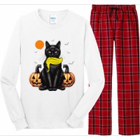 Black Cat Kamala Harris Halloween Trump Hair Sarcastic Long Sleeve Pajama Set