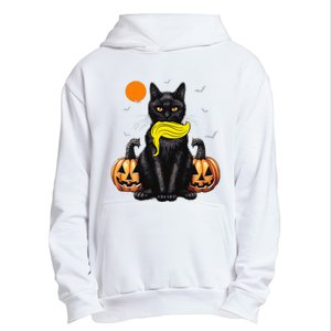 Black Cat Kamala Harris Halloween Trump Hair Sarcastic Urban Pullover Hoodie