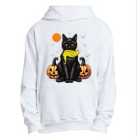 Black Cat Kamala Harris Halloween Trump Hair Sarcastic Urban Pullover Hoodie