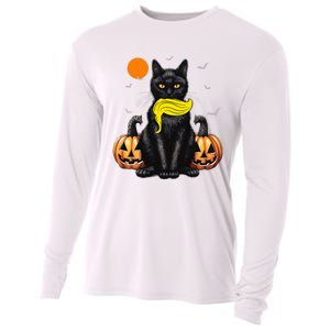 Black Cat Kamala Harris Halloween Trump Hair Sarcastic Cooling Performance Long Sleeve Crew