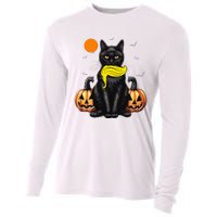 Black Cat Kamala Harris Halloween Trump Hair Sarcastic Cooling Performance Long Sleeve Crew