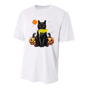 Black Cat Kamala Harris Halloween Trump Hair Sarcastic Youth Performance Sprint T-Shirt