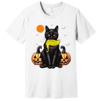 Black Cat Kamala Harris Halloween Trump Hair Sarcastic Premium T-Shirt