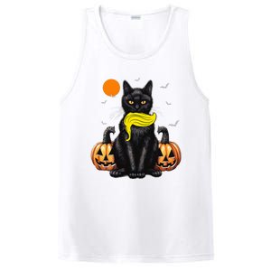 Black Cat Kamala Harris Halloween Trump Hair Sarcastic PosiCharge Competitor Tank