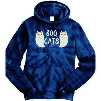 Boo Cats Kitten Ghost Monster Scary Halloween Tie Dye Hoodie