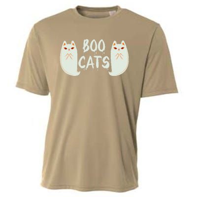 Boo Cats Kitten Ghost Monster Scary Halloween Cooling Performance Crew T-Shirt