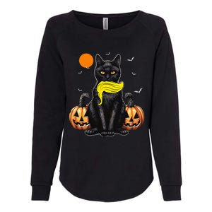 Black Cat Kamala Harris Halloween Trump Hair Womens California Wash Sweatshirt