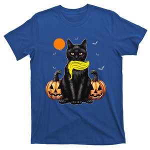 Black Cat Kamala Harris Halloween Trump Hair T-Shirt