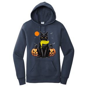 Black Cat Kamala Harris Halloween Trump Hair Women's Pullover Hoodie