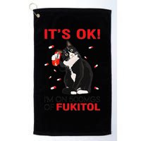 Black Cat Kitten Its Ok Im On 500mgs Of Fukitol Golf Towel