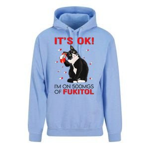 Black Cat Kitten Its Ok Im On 500mgs Of Fukitol Unisex Surf Hoodie