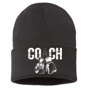 Boxing Coach - Kickboxing Kickboxer Gym Boxer Sustainable Knit Beanie