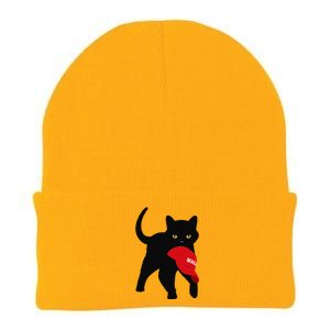 Black Cat Kamala Harris Trump Maga Hat Sarcastic Antitrump Gift Knit Cap Winter Beanie